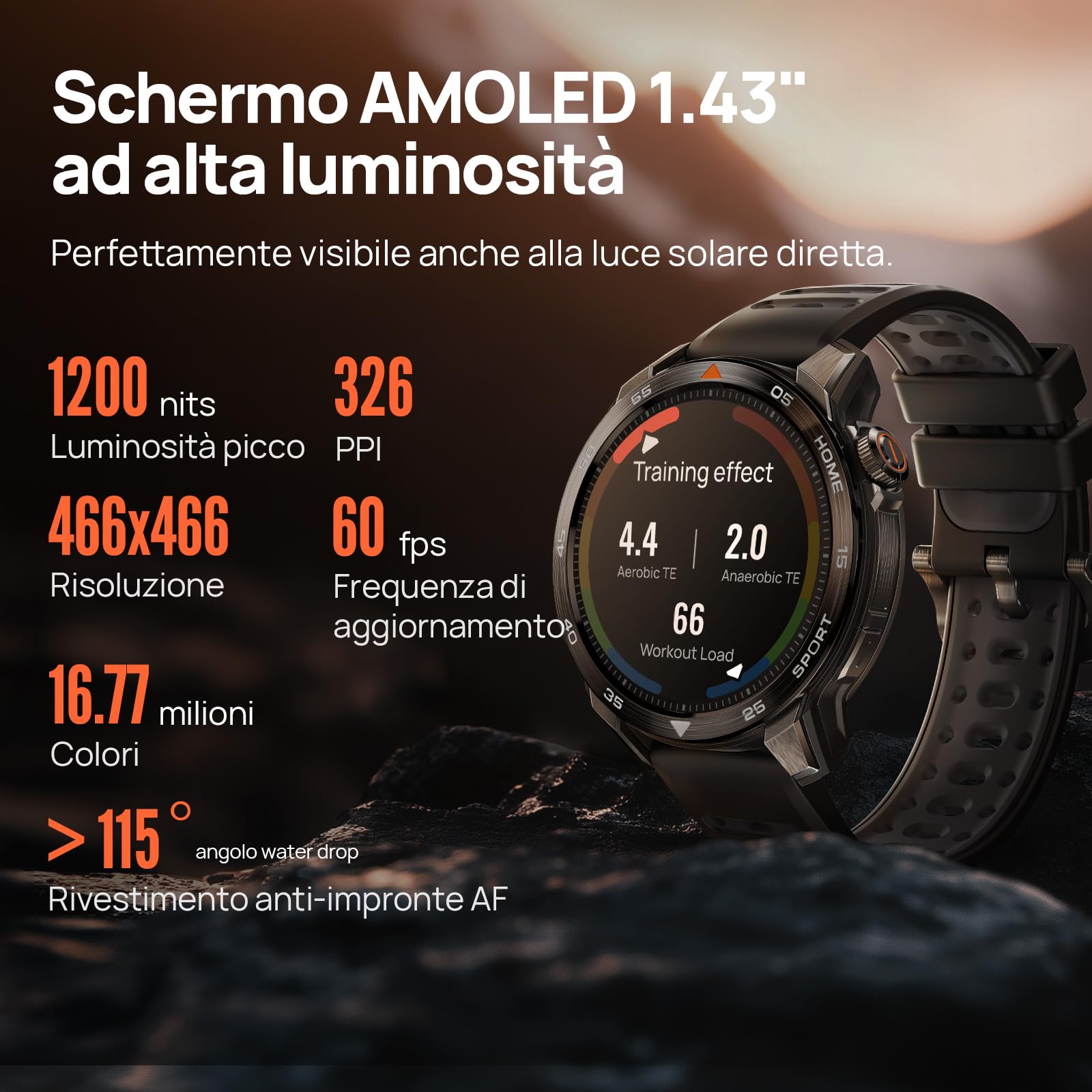 Mibro GS Pro2 Smartwatch GPS Orologio Sportivo Donne Uomo,Dual Band GPS,1.43"AMOLED,TrackBack,Piano di allenamento,Autonomia 20 Giorni, Orologio per Nuoto/Ciclismo/Corsa/Trek/Sci