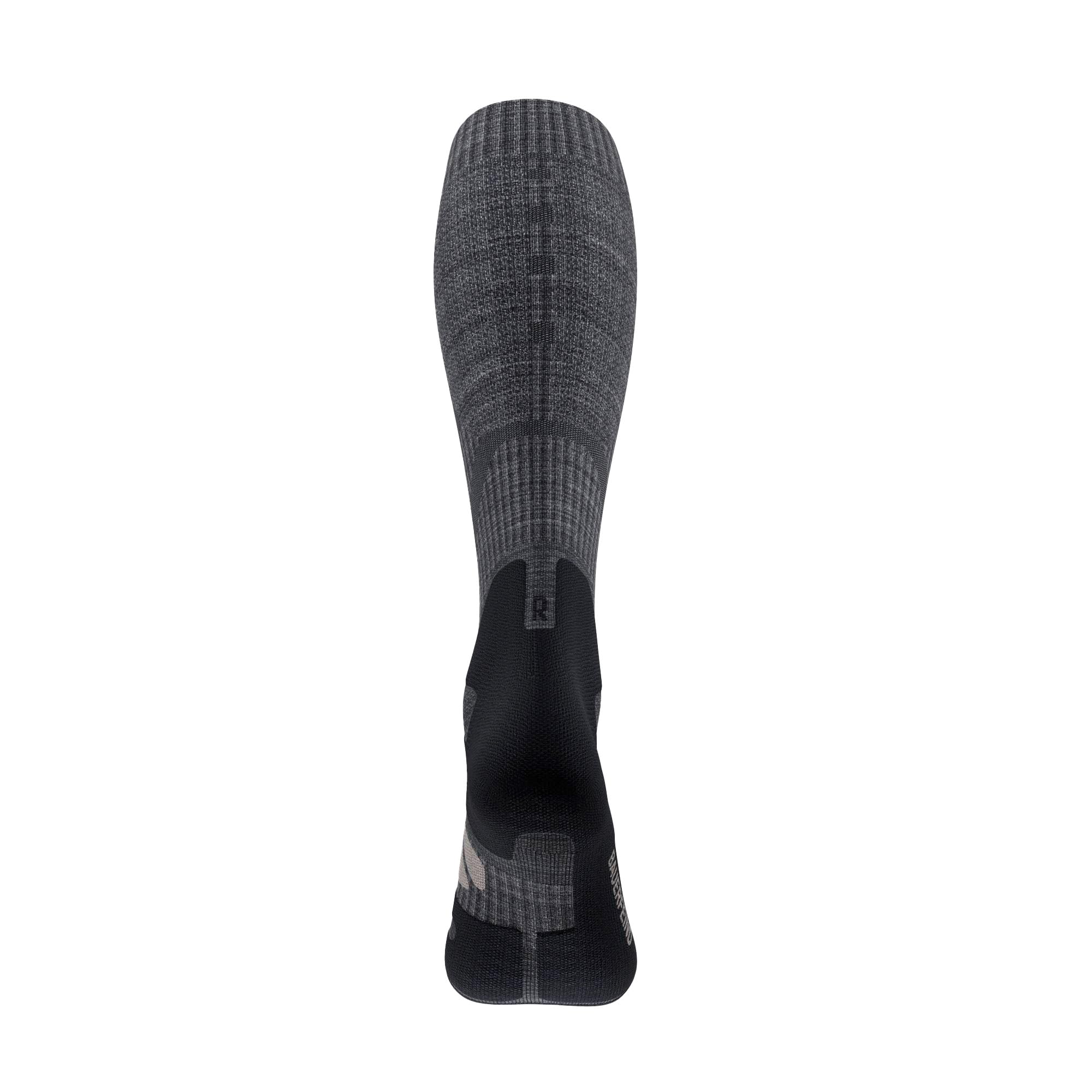 Bauerfeind Calzini da trekking Outdoor Performance Mid Cut Socks, per attività all'aria aperta, come trekking, hiking, 1 paio di calzini sportivi in lana (merino), grigio lava, 38-41