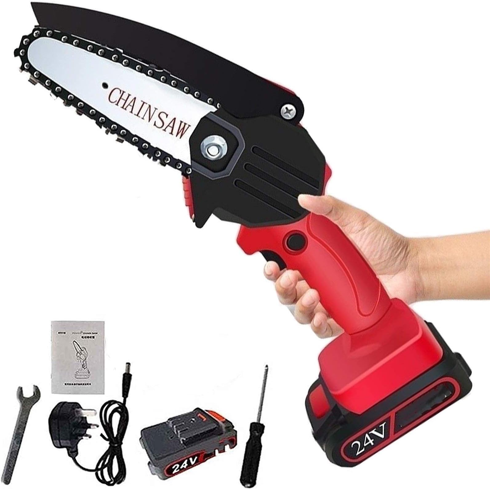 Mini Handheld Electric Pruning Saw Cordless Electric Chainsaw With Battery Charger Wood Cutter Garden Power Tool Tool