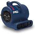 BlueDri 1/4 HP 900 CFM Air Mover for Water Damage Restoration Equipment Carpet Dryer Floor Blower Fan Home and Plumbing Use, 