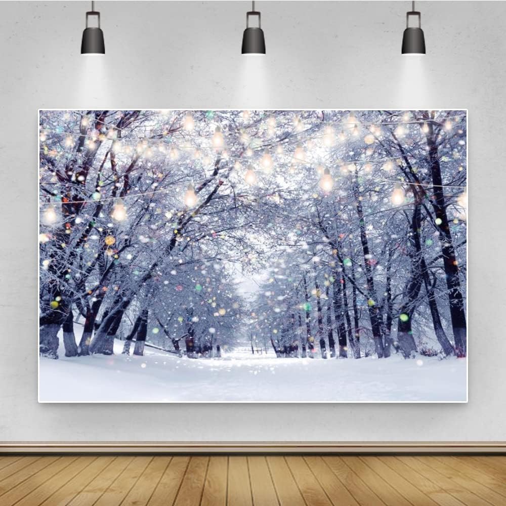 Renaiss 4.5x3m Winter Wonderland Sneeuw Scène Achtergrond Bos Sneeuw Bomen Eland Fotografie Achtergrond Kerstfeest Decor Kinderen Volwassenen Portret Foto Video Rekwisieten Vinyl