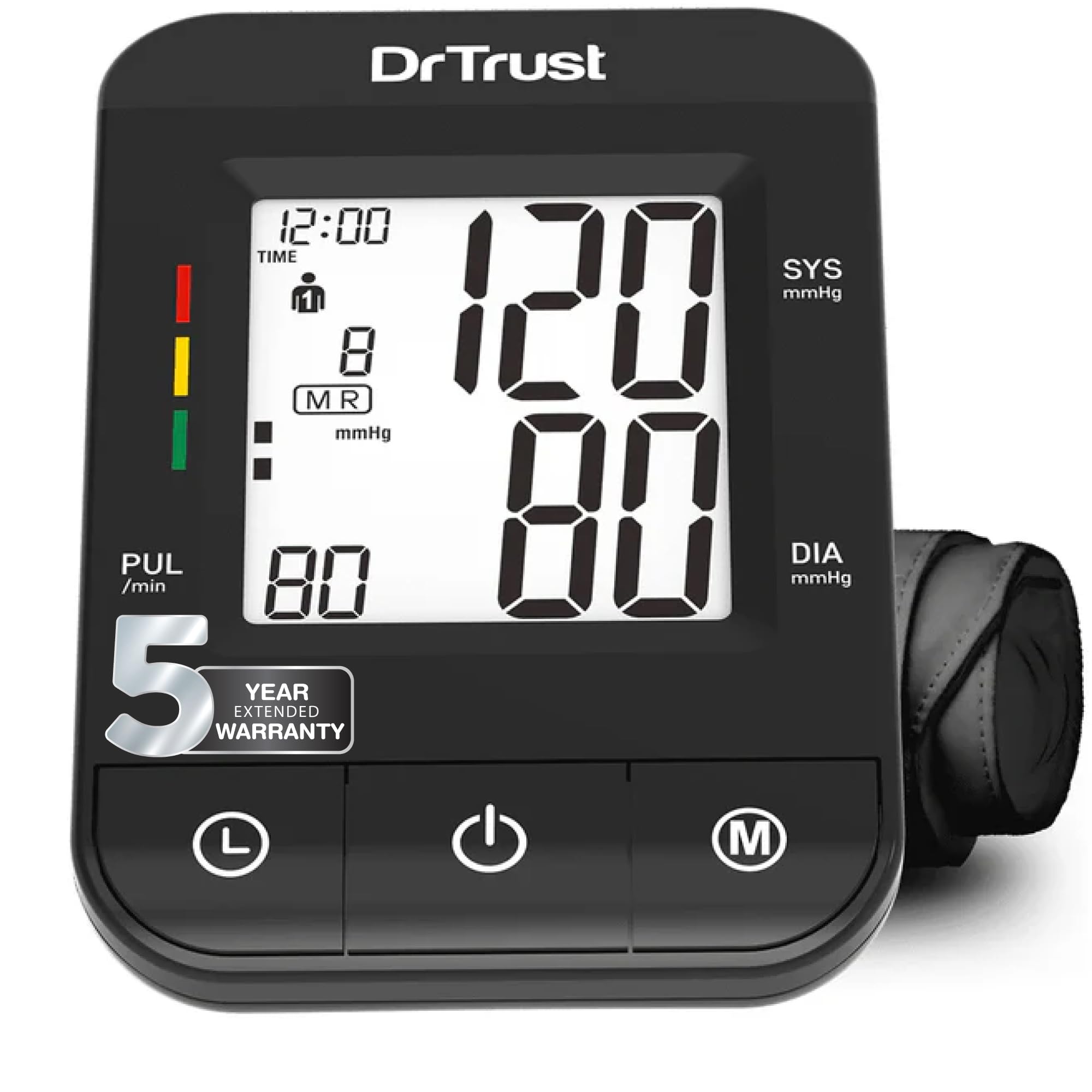 (USA) Fully Automatic Comfort Digital Blood Pressure BP Monitor Machine with Mdi Technology (Black)