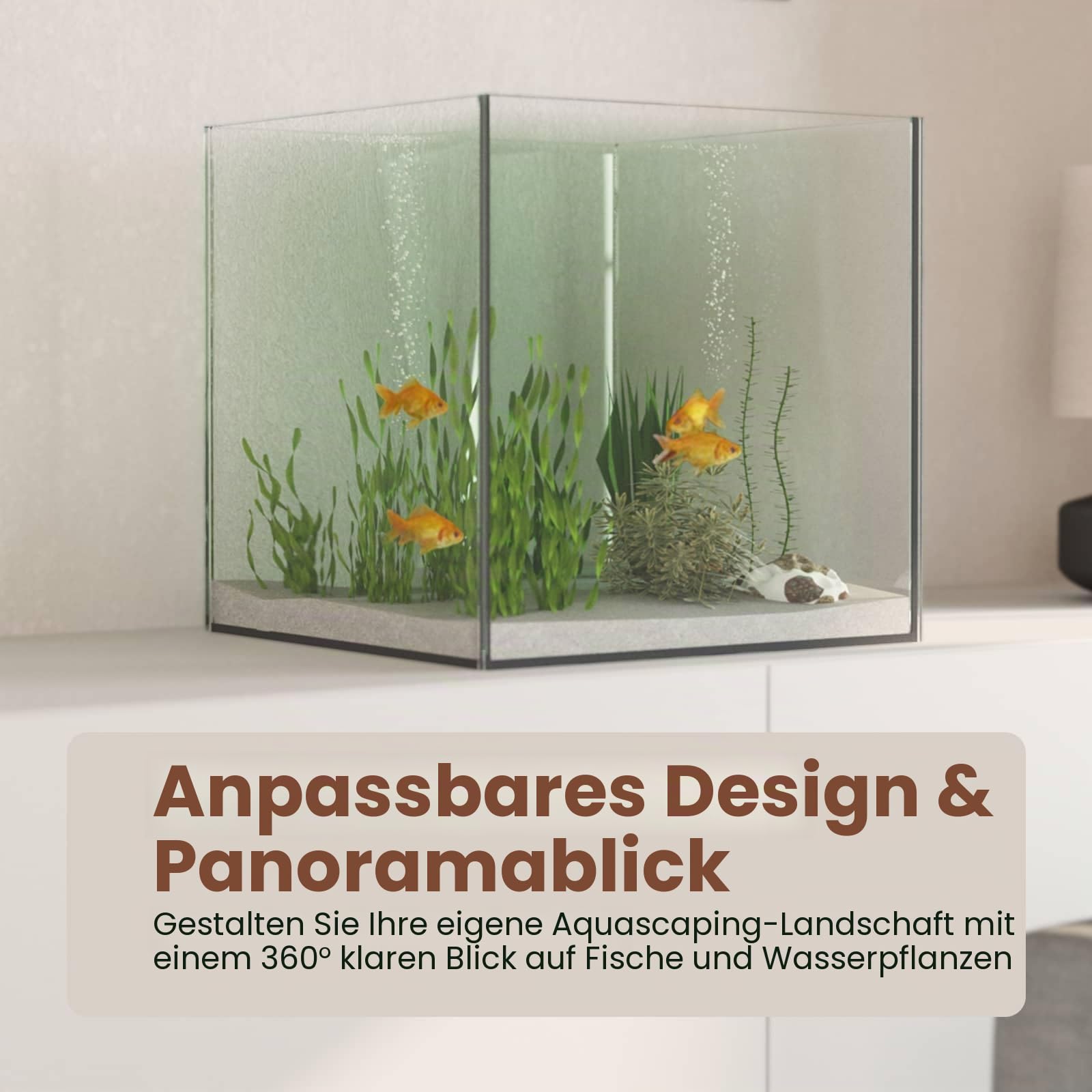 vidaXL Aquarium mit Speicher Transparent 30 x 30 x 30 cm Glas