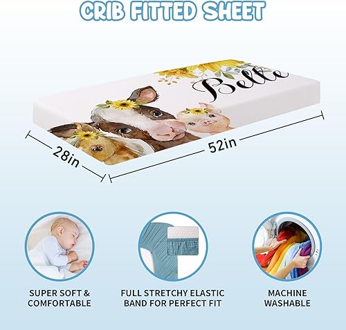 Miniatura 5 de Juego de ropa de cama personalizado para cuna de bebé, manta con nombre personalizado con respaldo de puntos, juego de cama de cuna de 5 piezas para