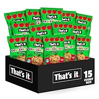 Vista 8 de That's it. Fruit Crunchables - Chips 100% de Manzana + Arándano, Paquete de 15 bocadillos saludables para niños a base de plantas, sin OGM, sin