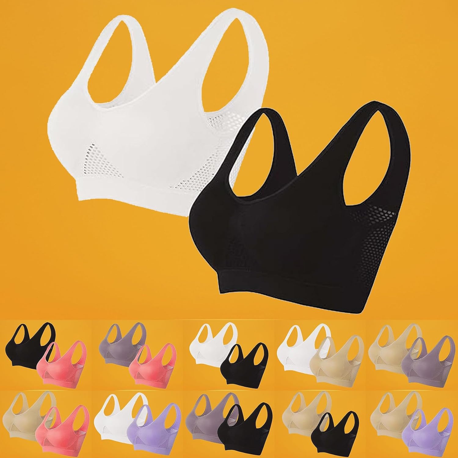 Ultimate Comfort: Review of 1/2/3PC Sport Bras for Women - Your Summer Workout Essential!