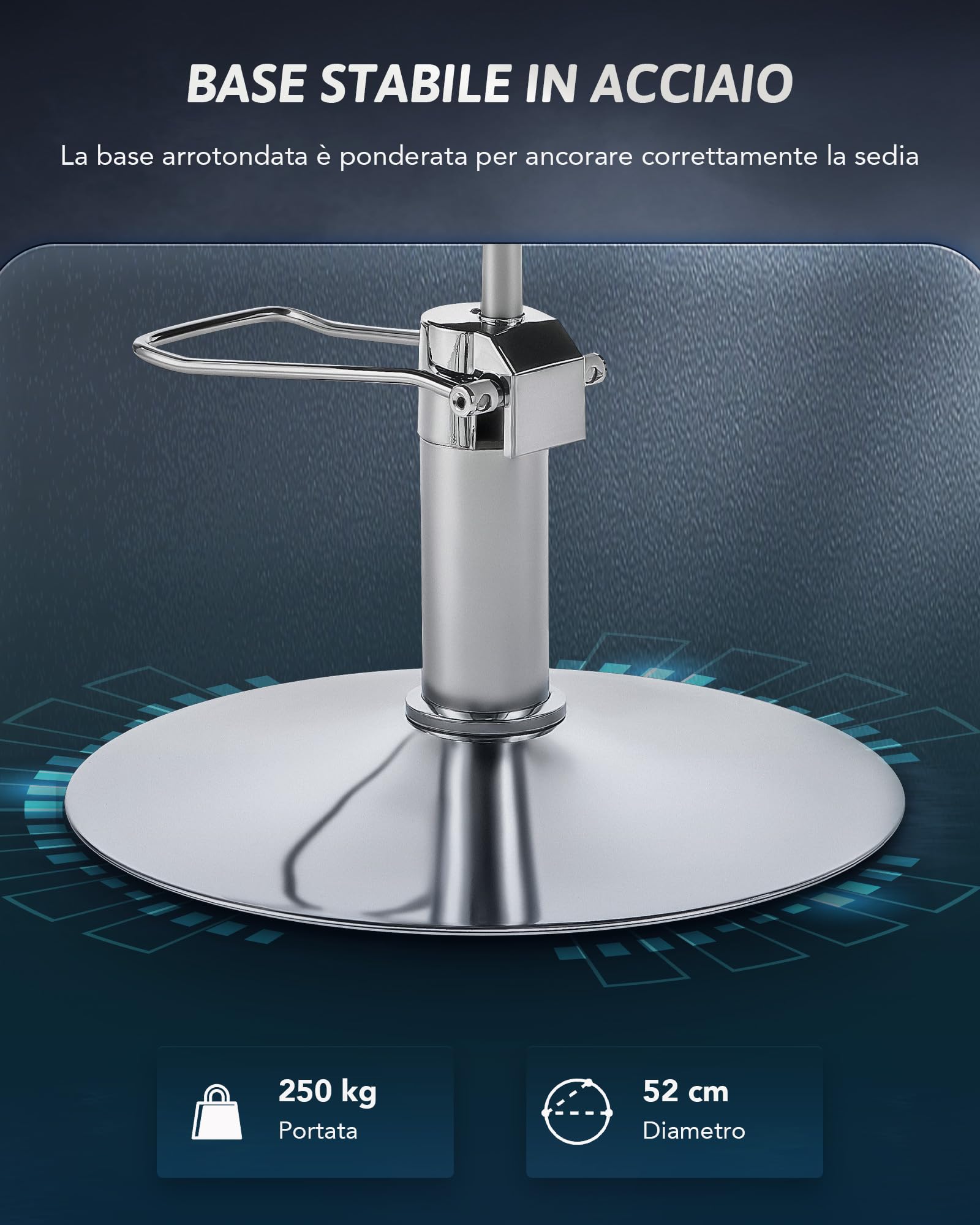 CO-Z Poltrona da Parrucchiere Sedia da Barbiere Professionale con Girevole a 360° Altezza Regolabile 15 cm Poltrona da Parrucchiere Idraulica Capacità di 250 kg per Barbieri e Salone di Bellezza
