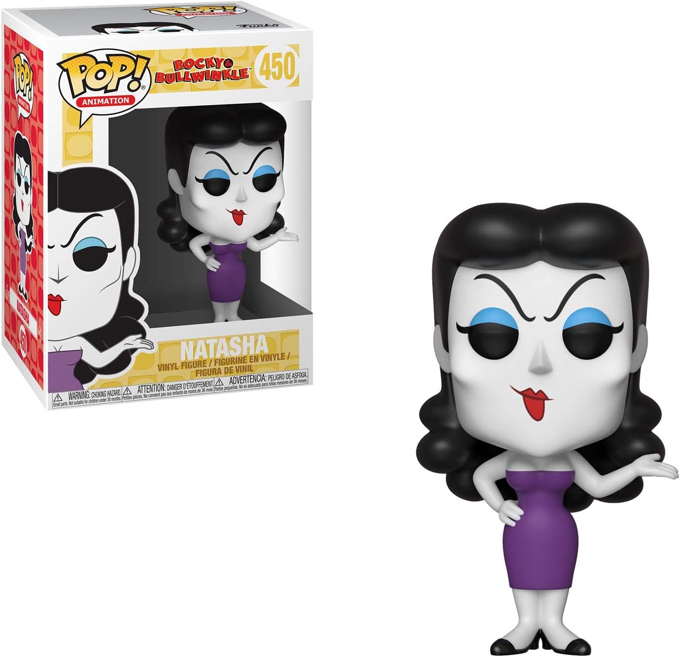 Funko Pop Animation: Rocky&Bullwinkle Natasha Collectible Figure, Multicolor