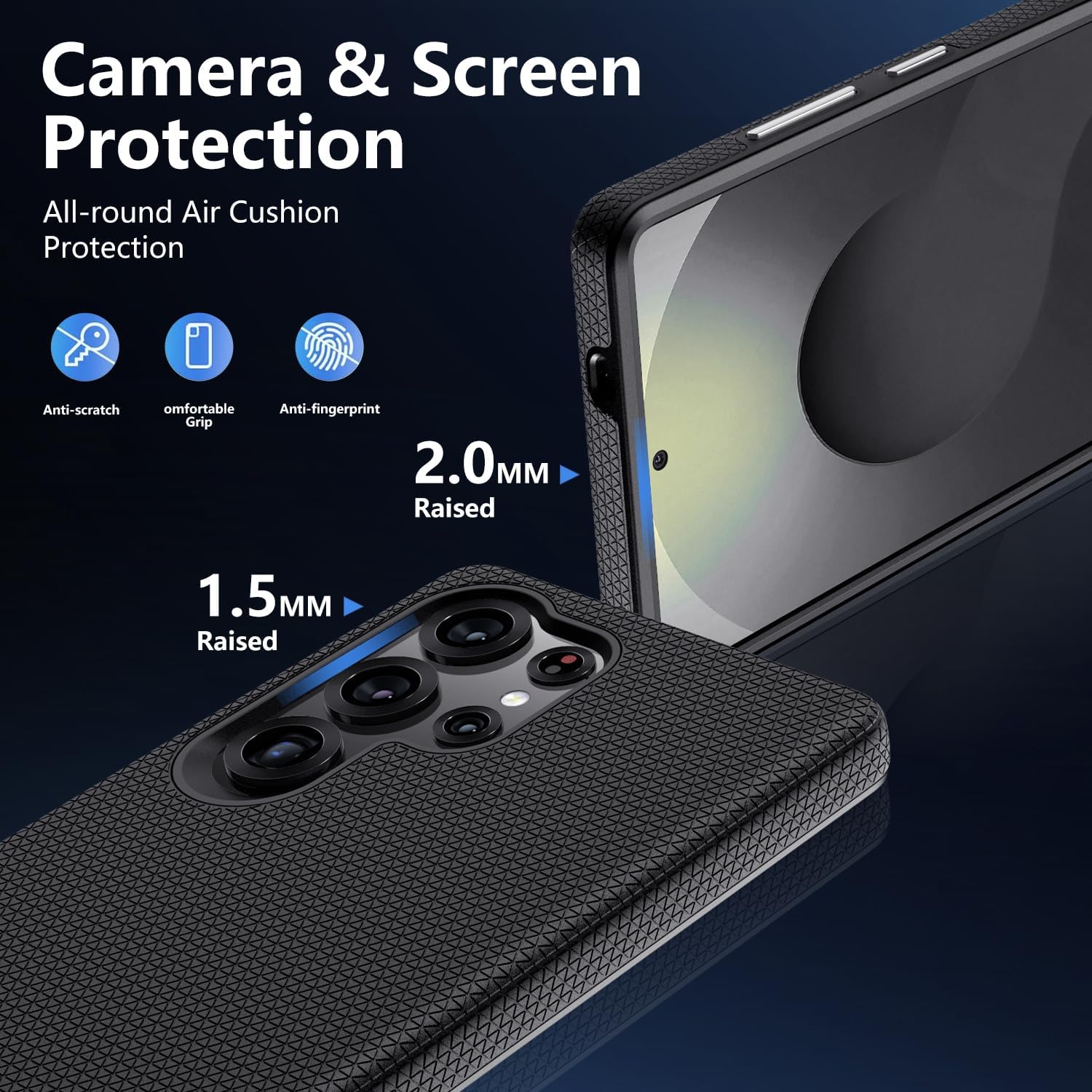 for Samsung Galaxy S25 Ultra Magnetic Case, [Fit for Magsafe] Military Grade Dual-Layer Shockproof Protective with Non Slip Textured Back, Phone Case with Kickstand for S25 Ultra (Black) - Image 5