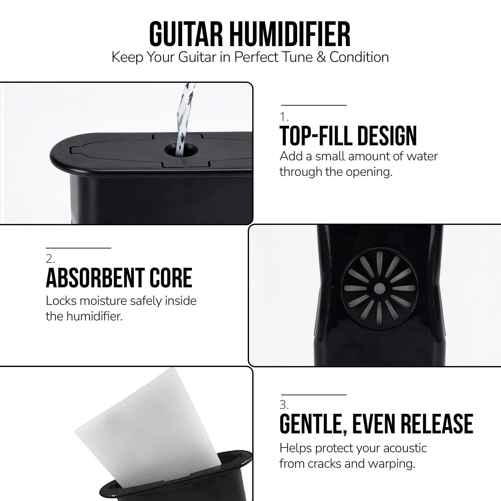 Acoustic Guitar Accessories Kit - Rechargeable & Premium -6