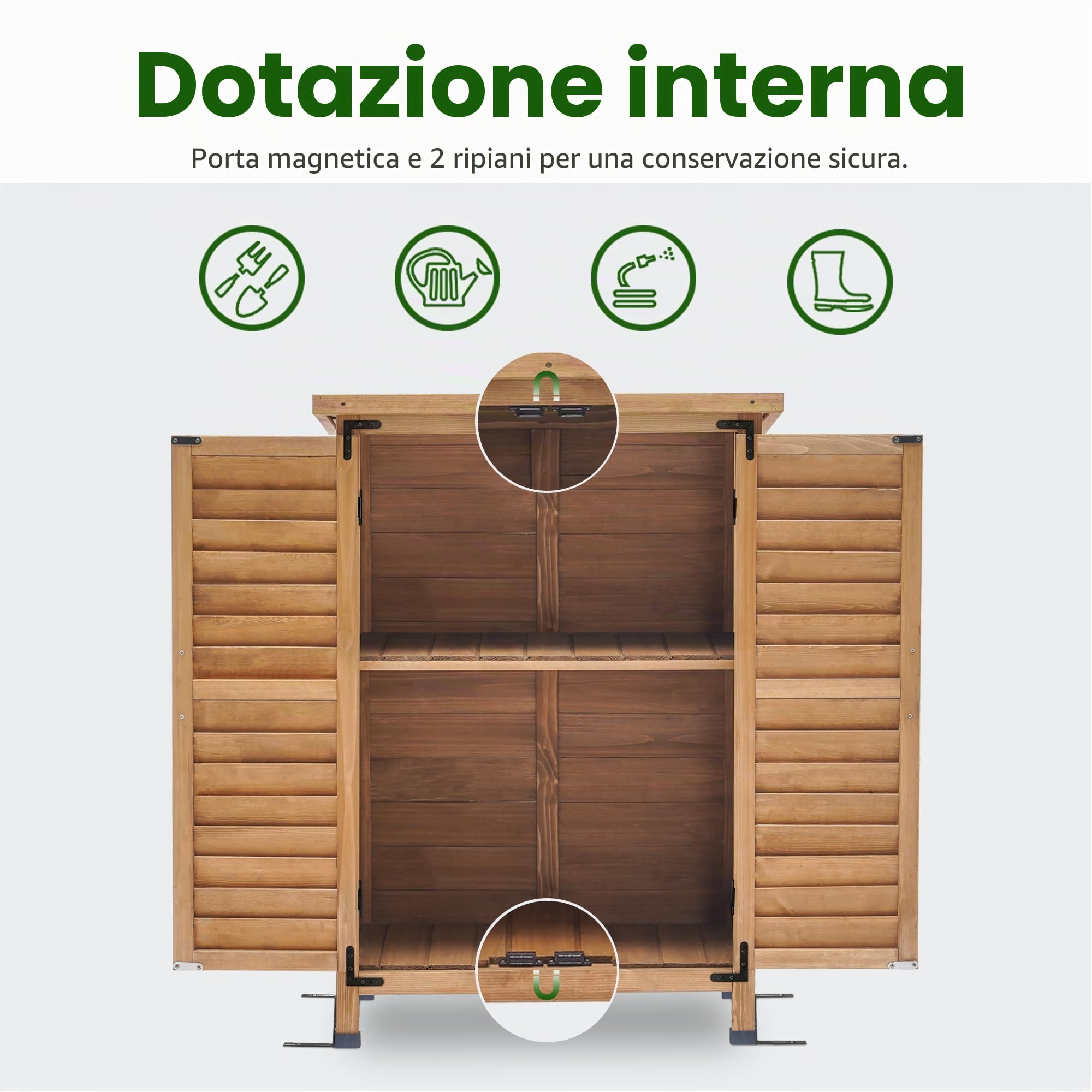 MCombo Capannone da Giardino Legna