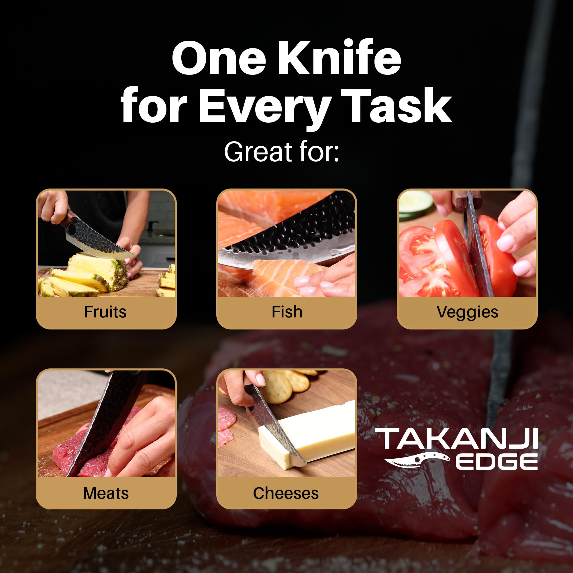 Spark Innovators Takanji Edge Chef's Knife, Ultra Sharp, Forged Steel — Amazon image 5