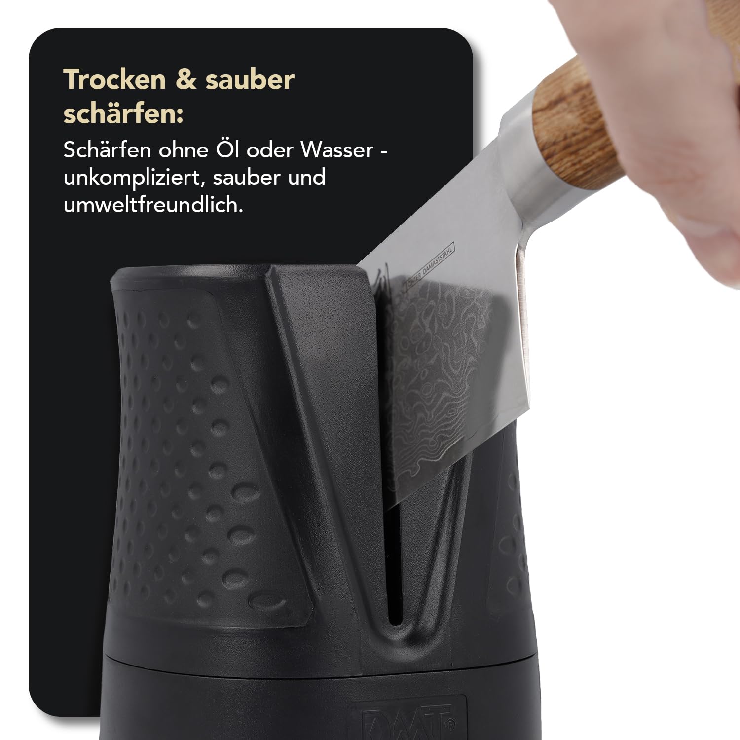 DMT SimpleSharp Schwarz Bundle Grob, Fein & Extrafein | Diamant Messerschärfer für rasiermesserscharfe Klingen mit perfektem Schleifwinkel | Schärft beidseitig mit extraharten Diamant-Steinen