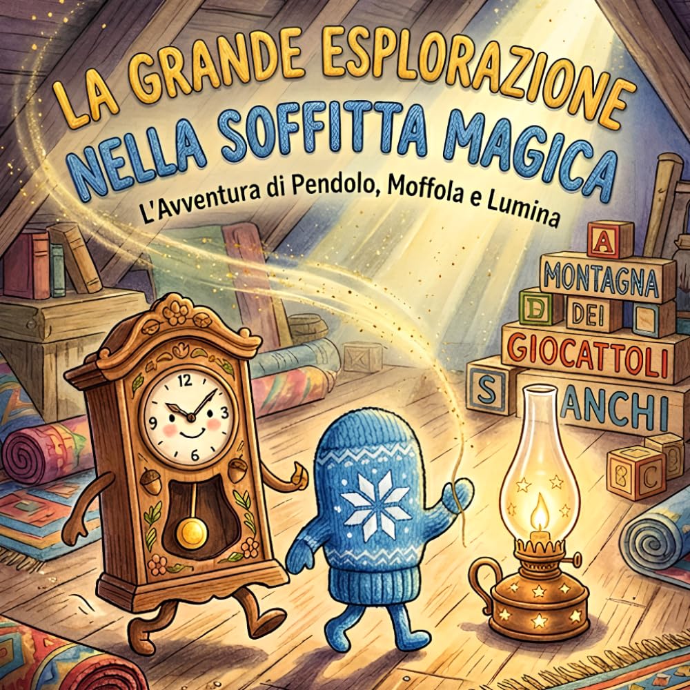 Nella soffitta magica: Avventura illustrata, libri da colorare per bambini dai 5 ai 10 anni