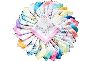 Womens Vintage Floral Print Cotton handkerchiefs Bulk - Delicate and Sophisticated Gifts