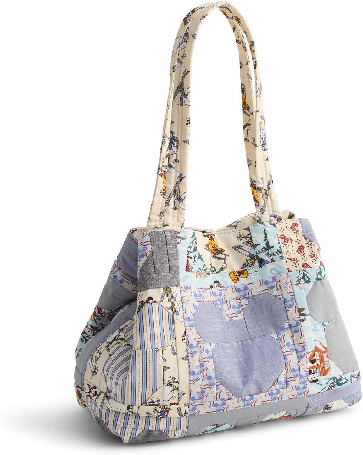 Vera Bradley Women's Disney Premium Cotton Small Hathaway Tote Bag, Ski Weekend Mickey Mouse Patchwork, One Size - Image 3
