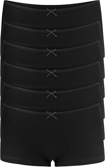 Allxwek Womens Cotton Underwear Boy Shorts for Women Stretch Comfort Boxer Briefs Ladies Knot Panties 3/6 3901