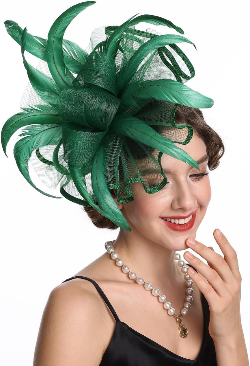 Women Fascinators Hats Flower Fascinators with Headband and Clip Tea Party Headwear for Women and Girls - Image 3