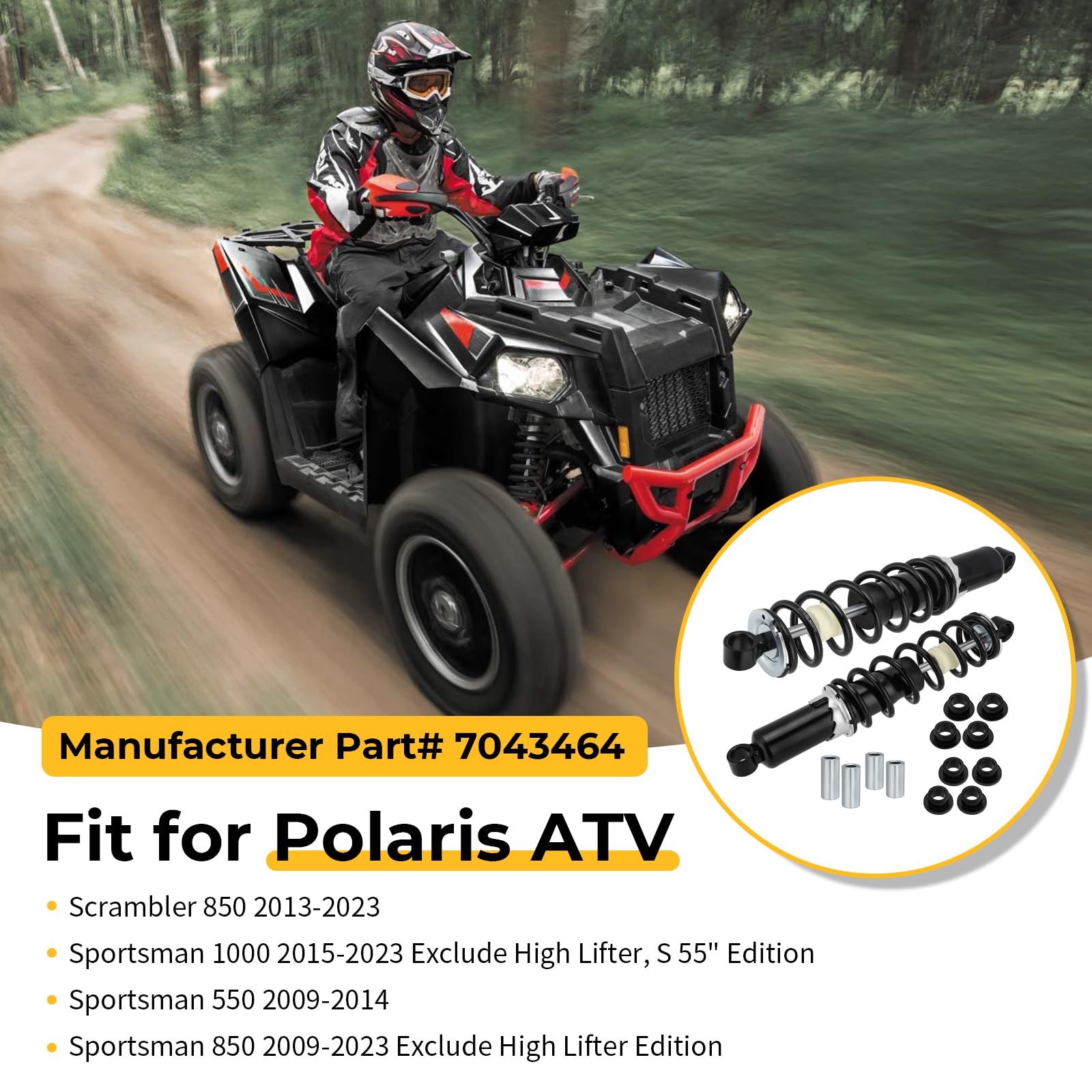 Amortisseur avant pour Polaris Sportsman 550 Sportsman 850 Sportsman 1000 Scrambler 850 7043464