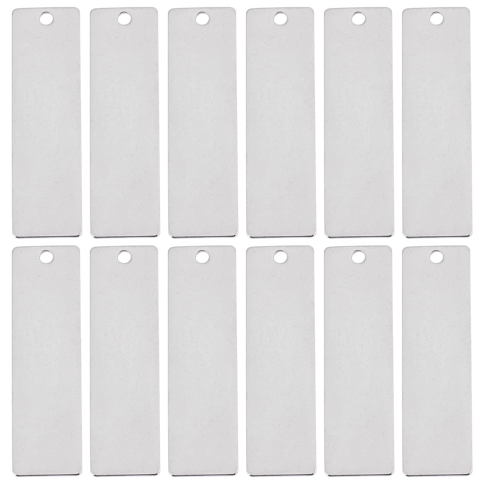 Sunnyclue Box 30pcs Stainless Steel Blanks Stamping Blank Tags