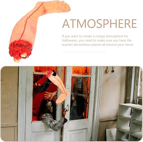 Miniatura 6 de Totority Simulación de mano rota adornos de Halloween Decoración de Halloween Decoración de mano Severed Foot Prop Halloween Cuerpo falso Mano rota