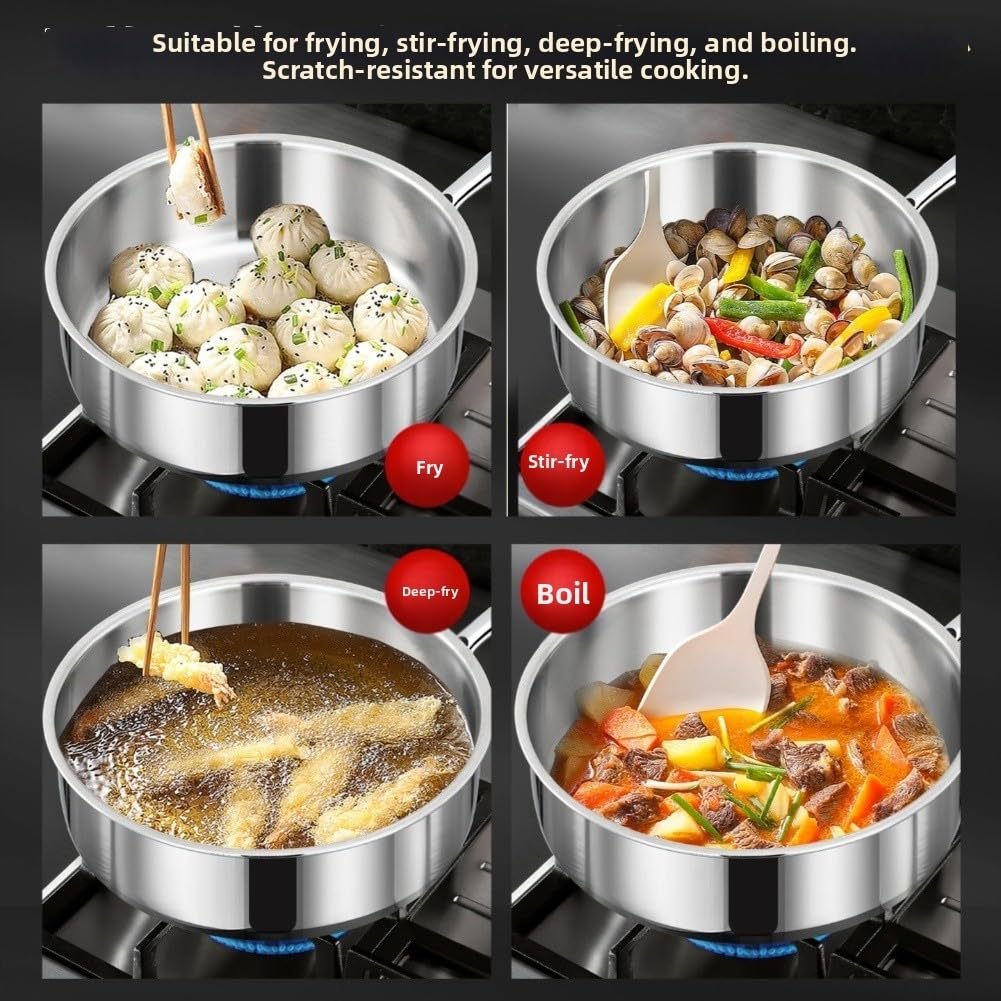 Padella Frittura Acciaio 316L 26cm Profonda(C)