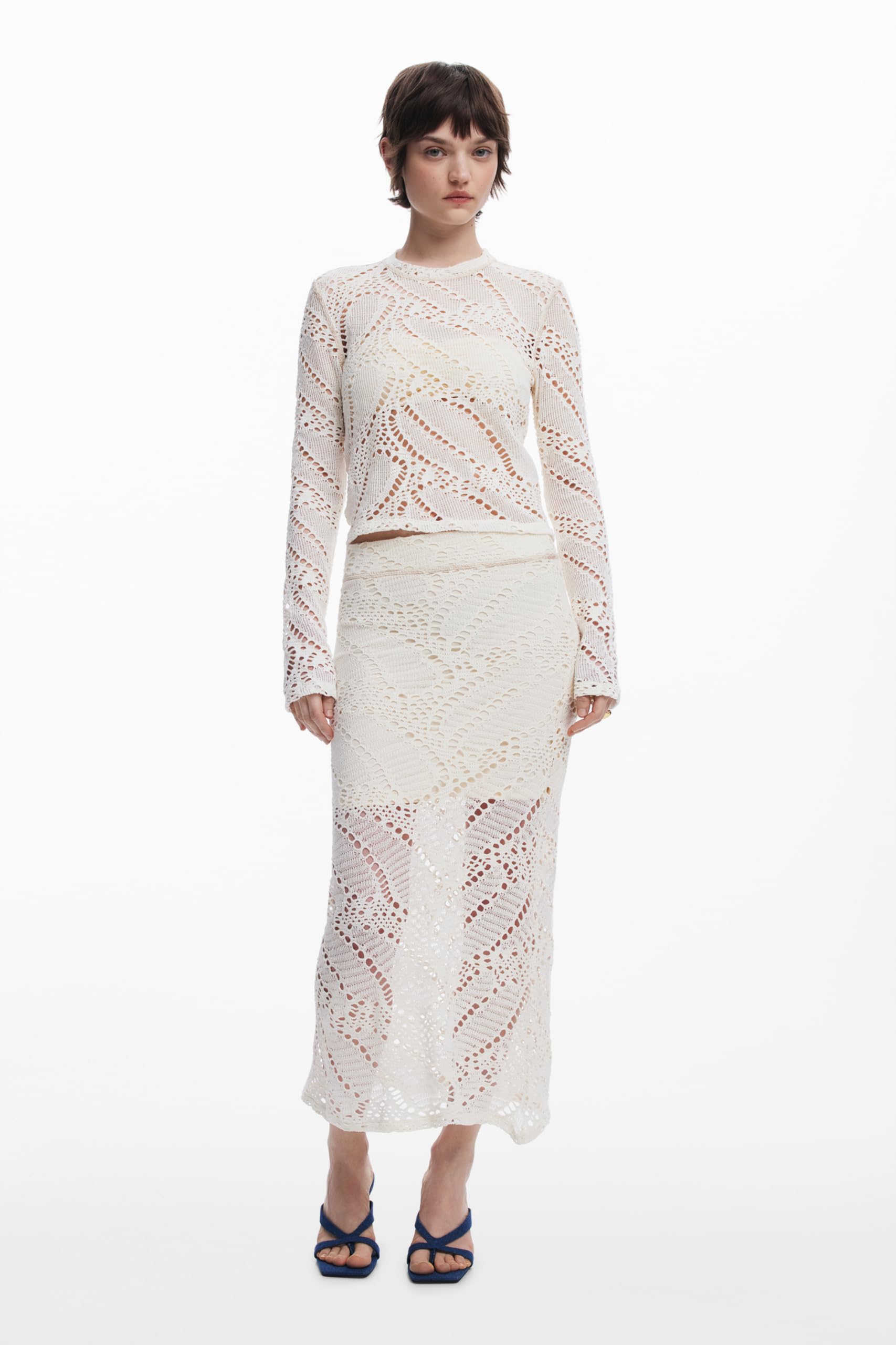 Desigual Fal_Woolf Skirt para Mujer