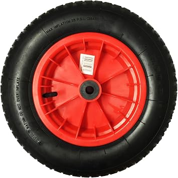 14" Red Sack Truck Trolley Tyre - Rubber Replacement Wheel Barrow Inch Tyre Steel | Emergency Replacement Tyres | Strong Durable Long Lasting