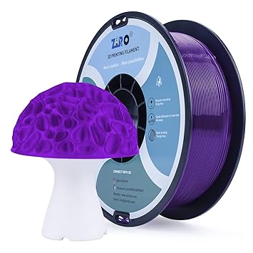 ZIRO 3D Printer Filament PLA 1.75 1KG(2.2lbs), Dimensional Accuracy +/- 0.05mm, Translucent Purple