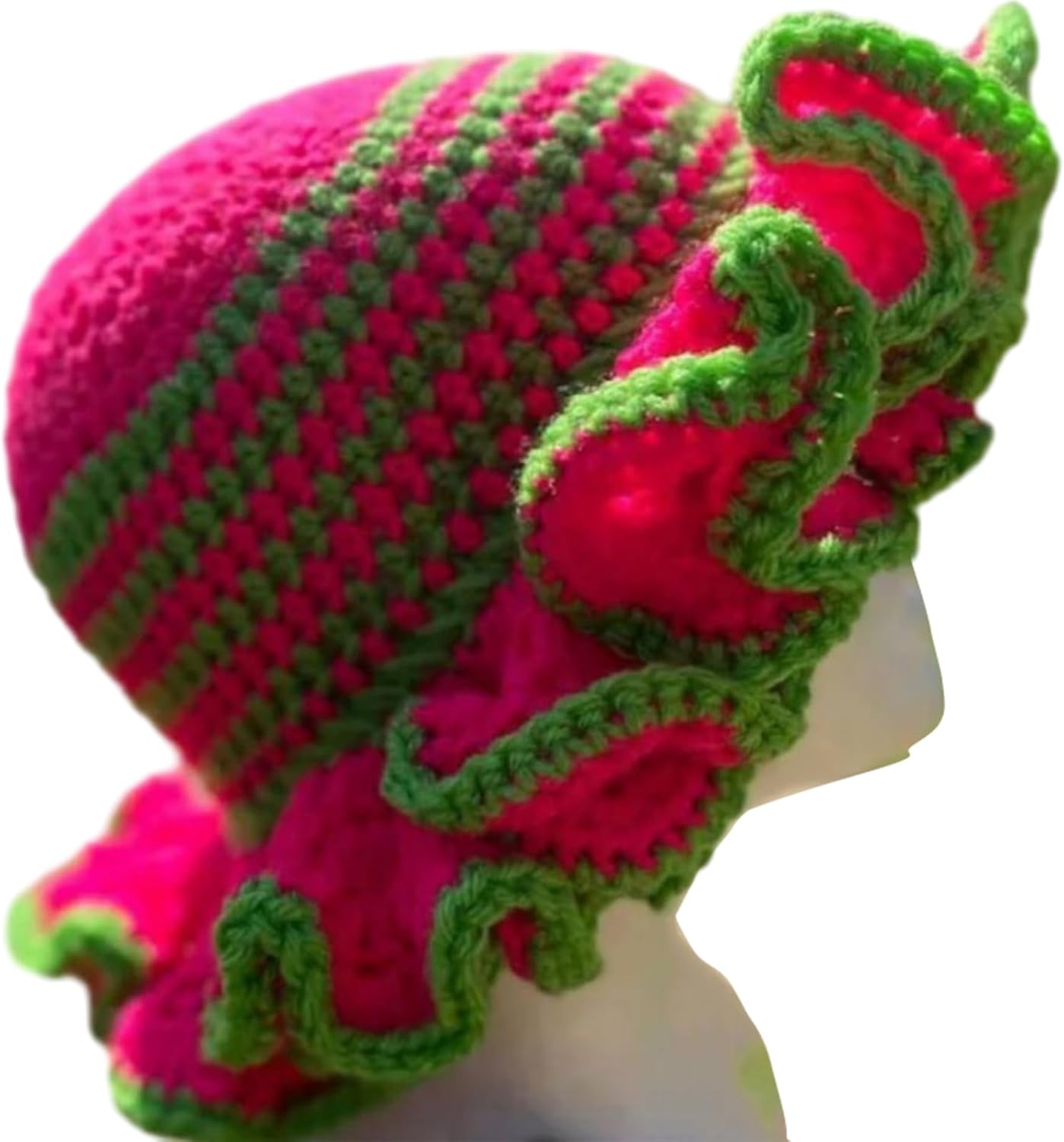 URTERYSER Hat, Adult Crochet Bucket Hat Handmade Ruffled