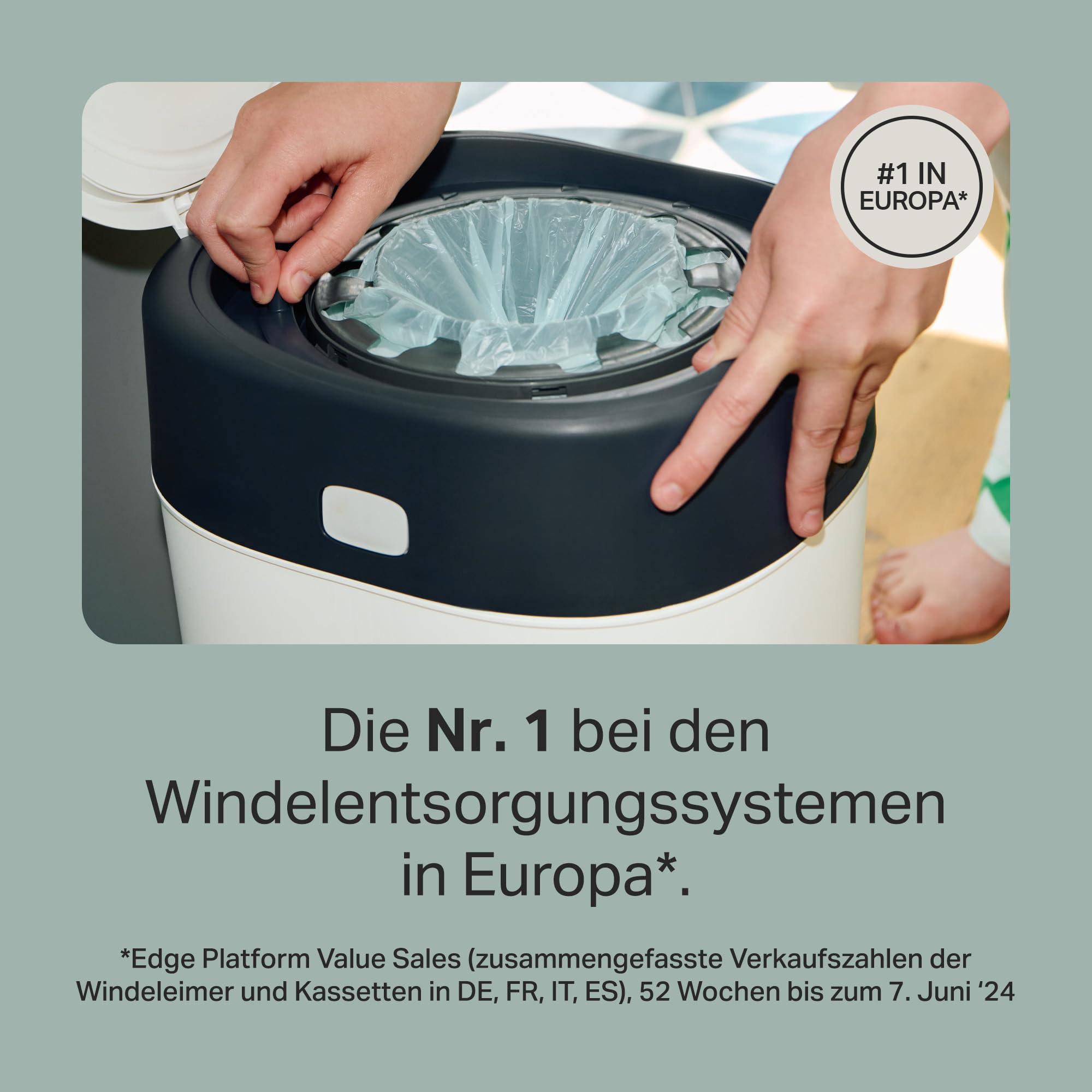 Tommee Tippee Twist & Click Advanced Windeleimer Original-Nachfüllkassetten, 16 x 10,5 m