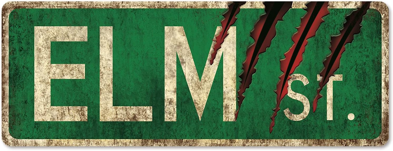 flinelife Elm Street Sign,16X6, Horror Street Sign Collection- Perfect For Horror Movie Lovers