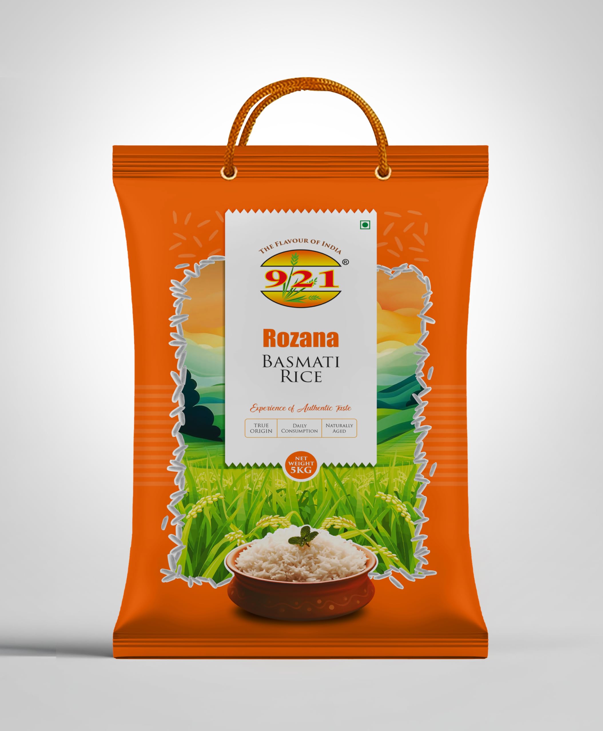 921 Rozana Basmati Rice 5Kg | Everyday Use | Fluffy & Aromatic