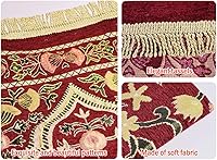 Vista 4 de Anlising Muslim Prayer Mat with Elegant Design Bag, Portable Foldable Rug for Ramadan (Red)