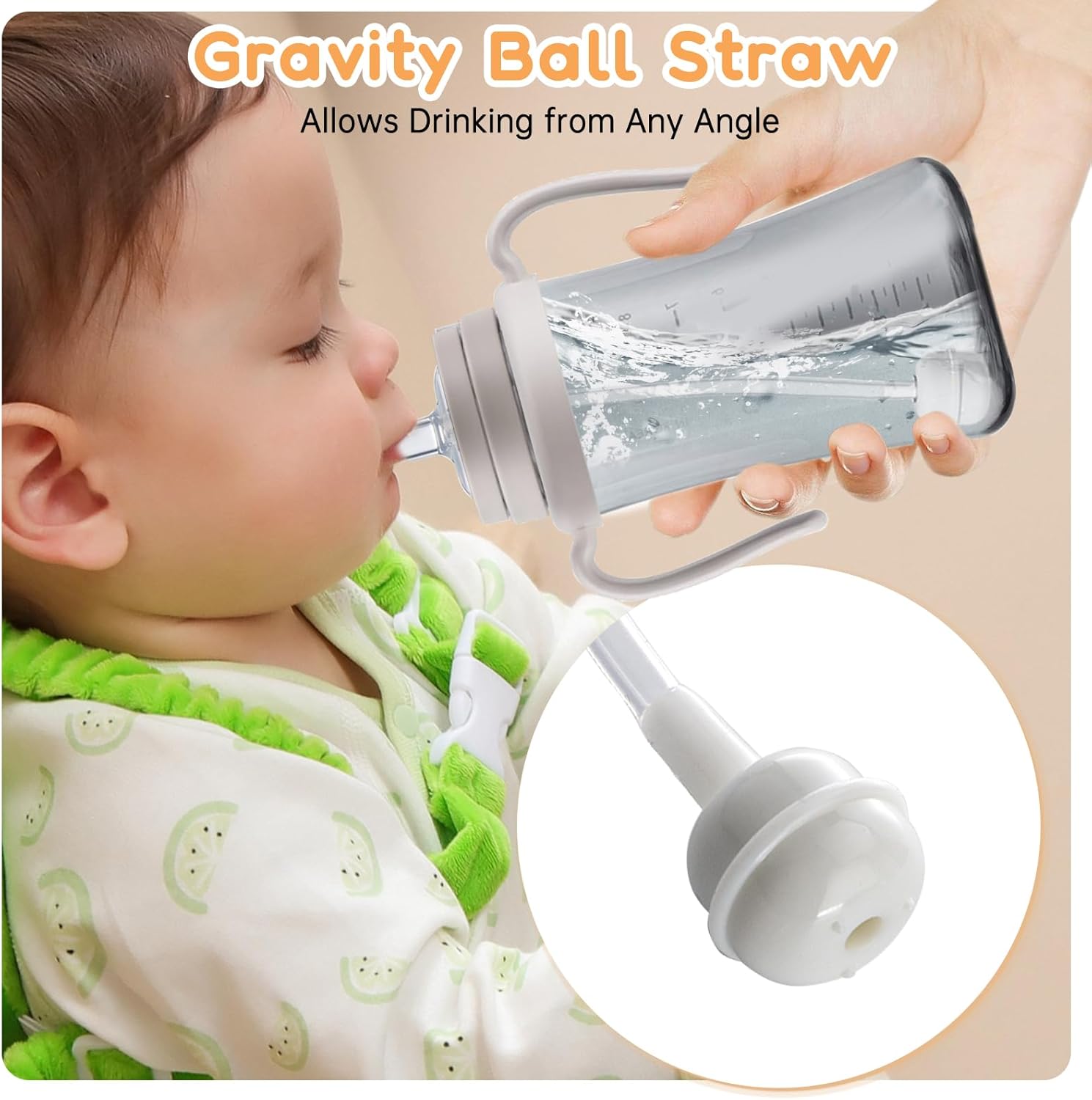 4Pcs Replacement Weighted Straws for GROSMIMI, Silicone Gravity Ball Straw Replacment for Grosmimi Magic Sippy Cup 10oz 6oz, Soft Bottle Straws for Sippy Cup, No Spill, Weighted Straw Kit - Image 4