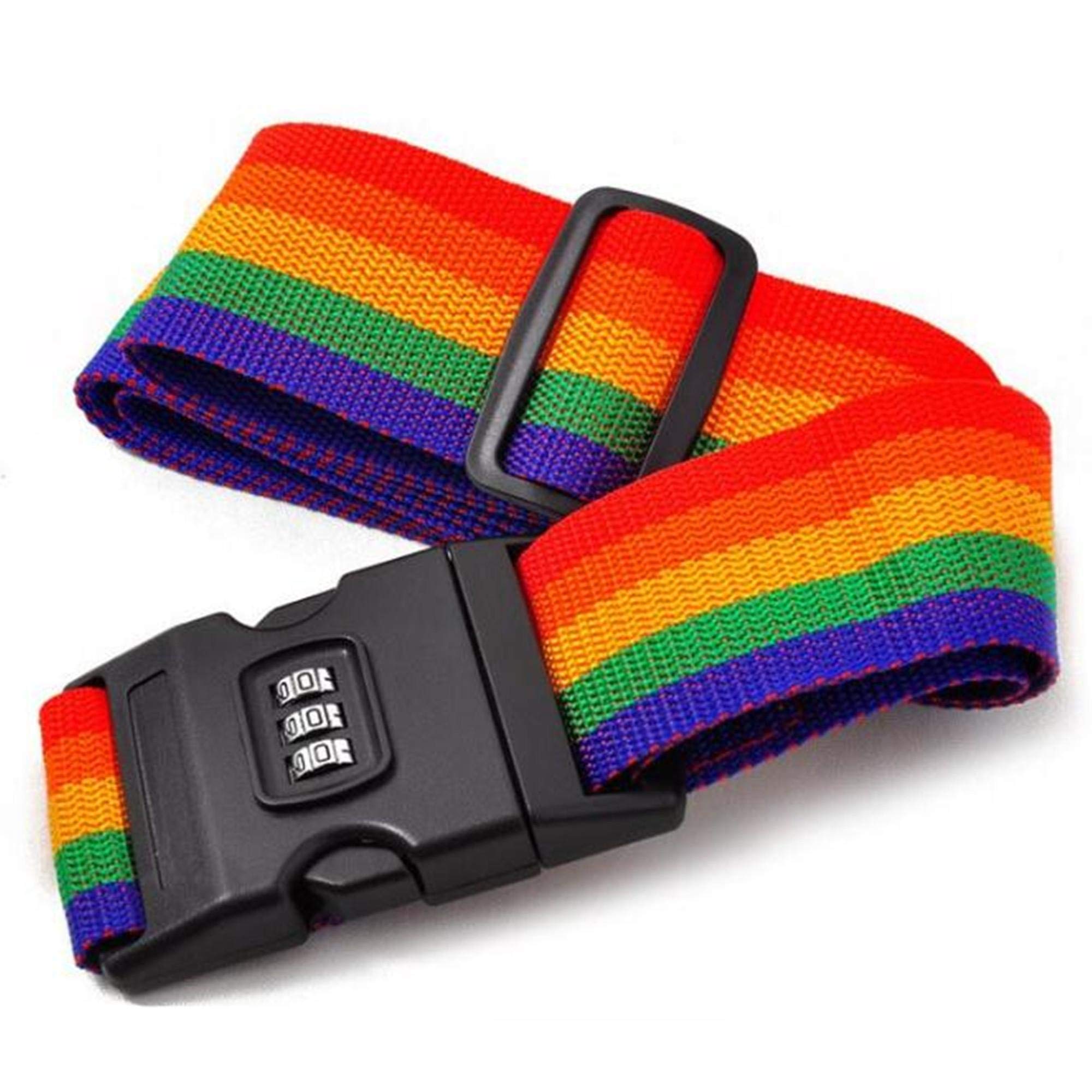 Rainbow Color Adjustable Password Combination Luggage Strap Padlock Safe Lock