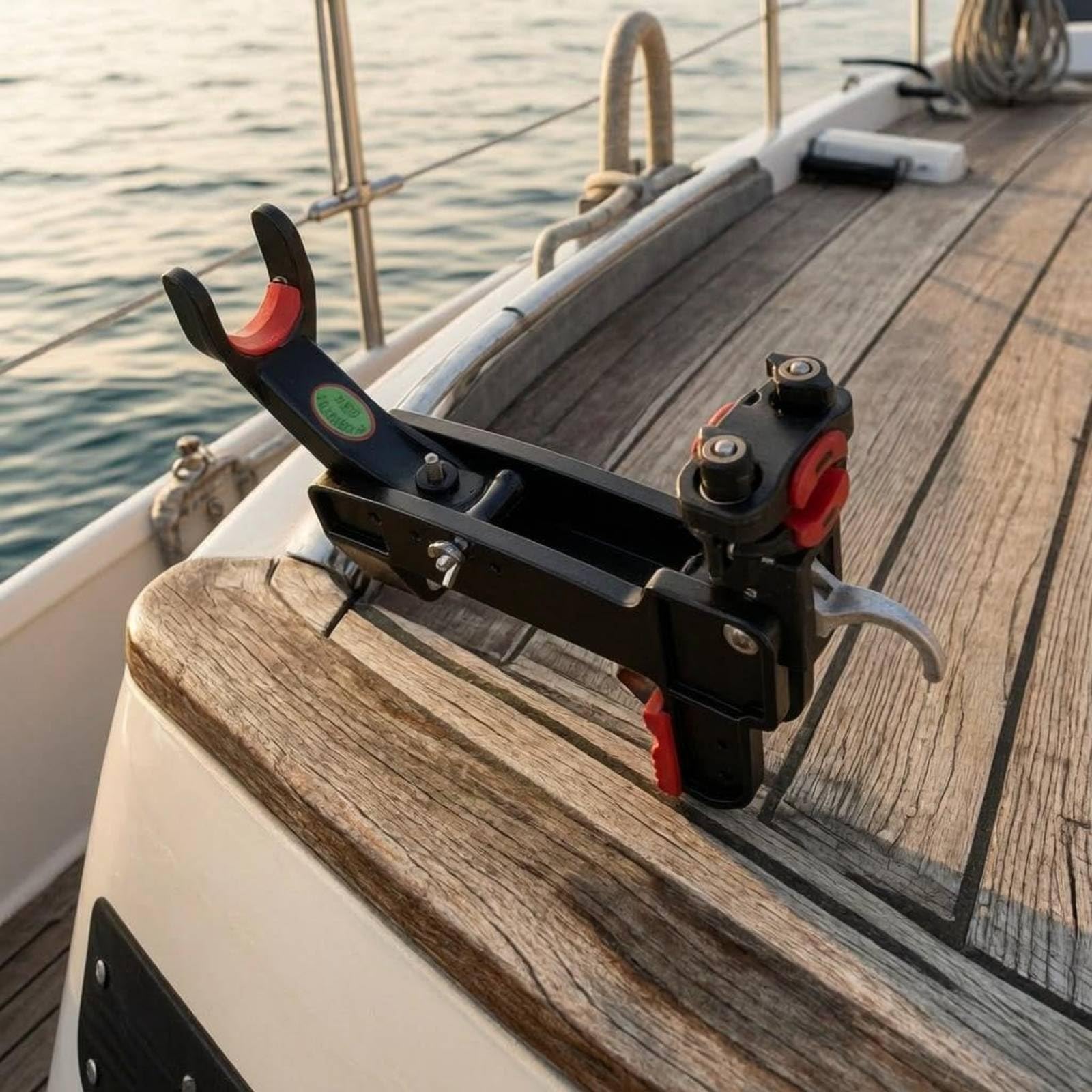 Milageto Portacanna da Barca Portacanne Supporto Regolabile Staffa Morsetto Supporto Canna Acciaio Inossidabile per Pescatori con Lunghe Attese Adatto per