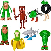 8 Pcs Italian Brainrot Figures, Tung Tung Tung-Sahur Figure Toy, Tralalero Figures, Italian Brainrot Animals Figure, Monkey and More, Sharks, Collection and Decoration