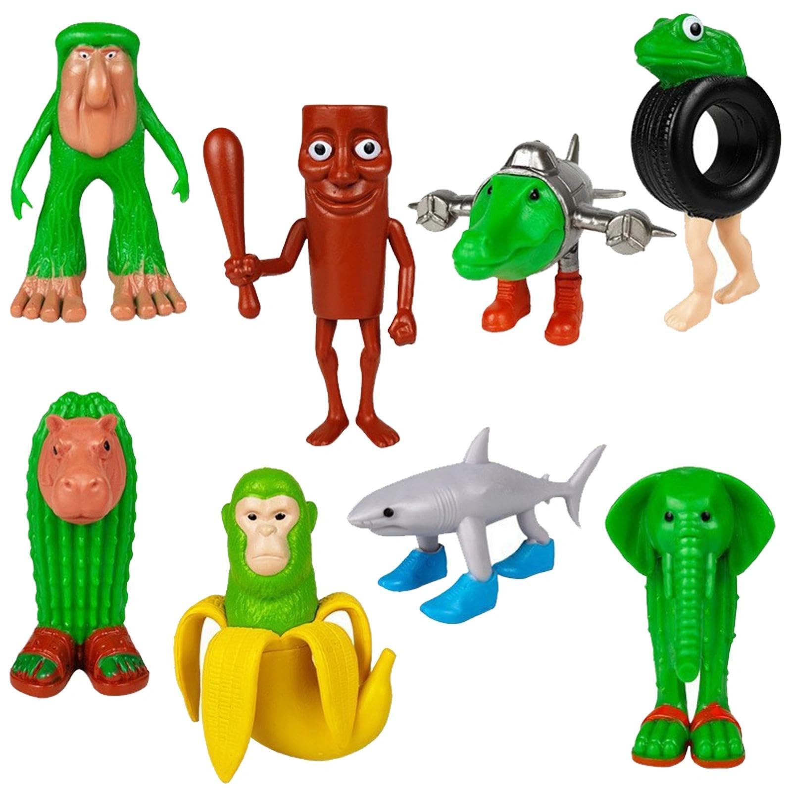 DAVBNM 8PCS Italian Brainrot Action Figures Set, Tung Tung-Tung Sahur Figures, Funny Collectible Figure