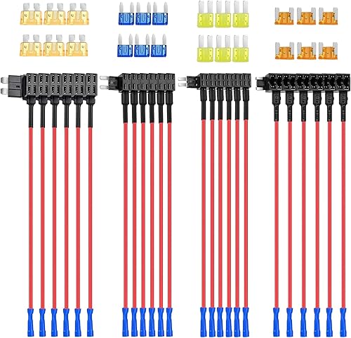Miniatura 55 de Nilight - Portafusibles, adaptador TAP para fusibles de circuito adicional, portafusibles de hoja mini ATM APM (paquete de 10)