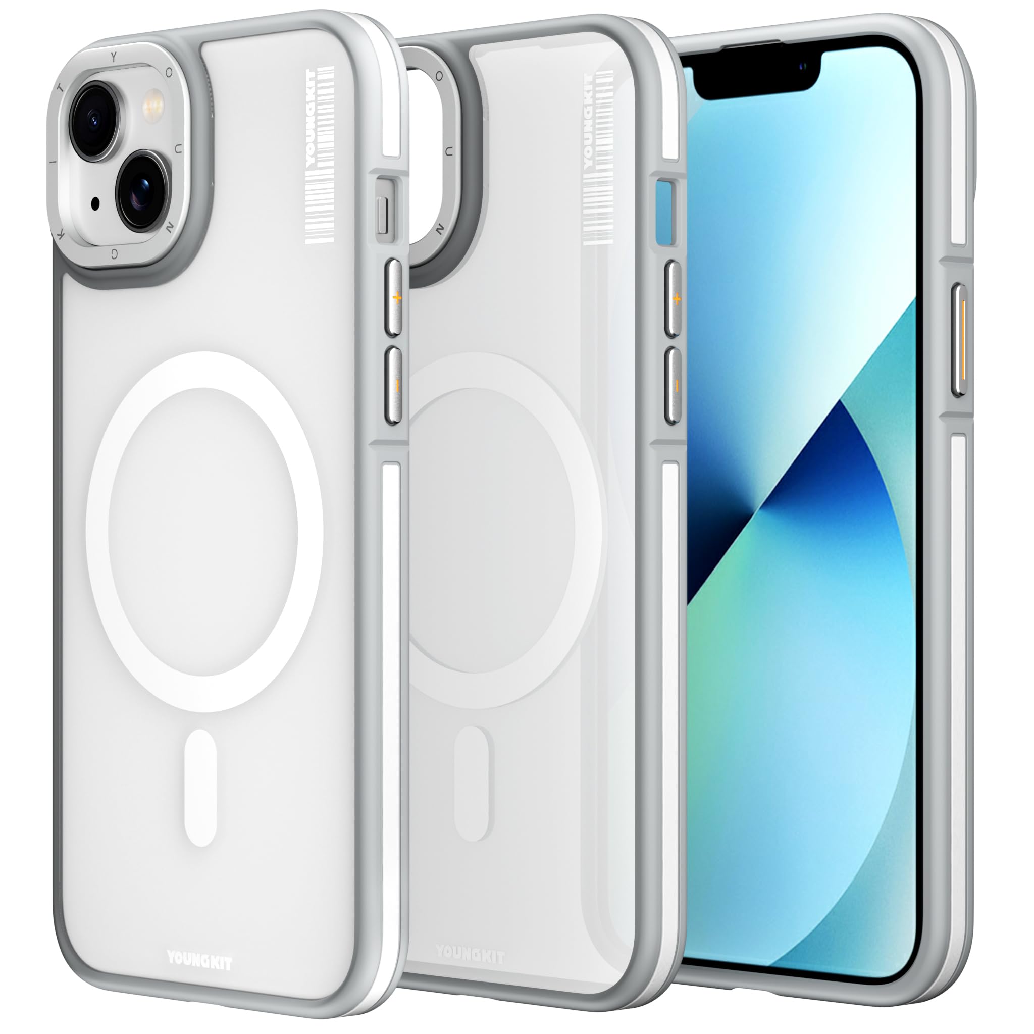 YOUNGKIT Case for iPhone 14, gray