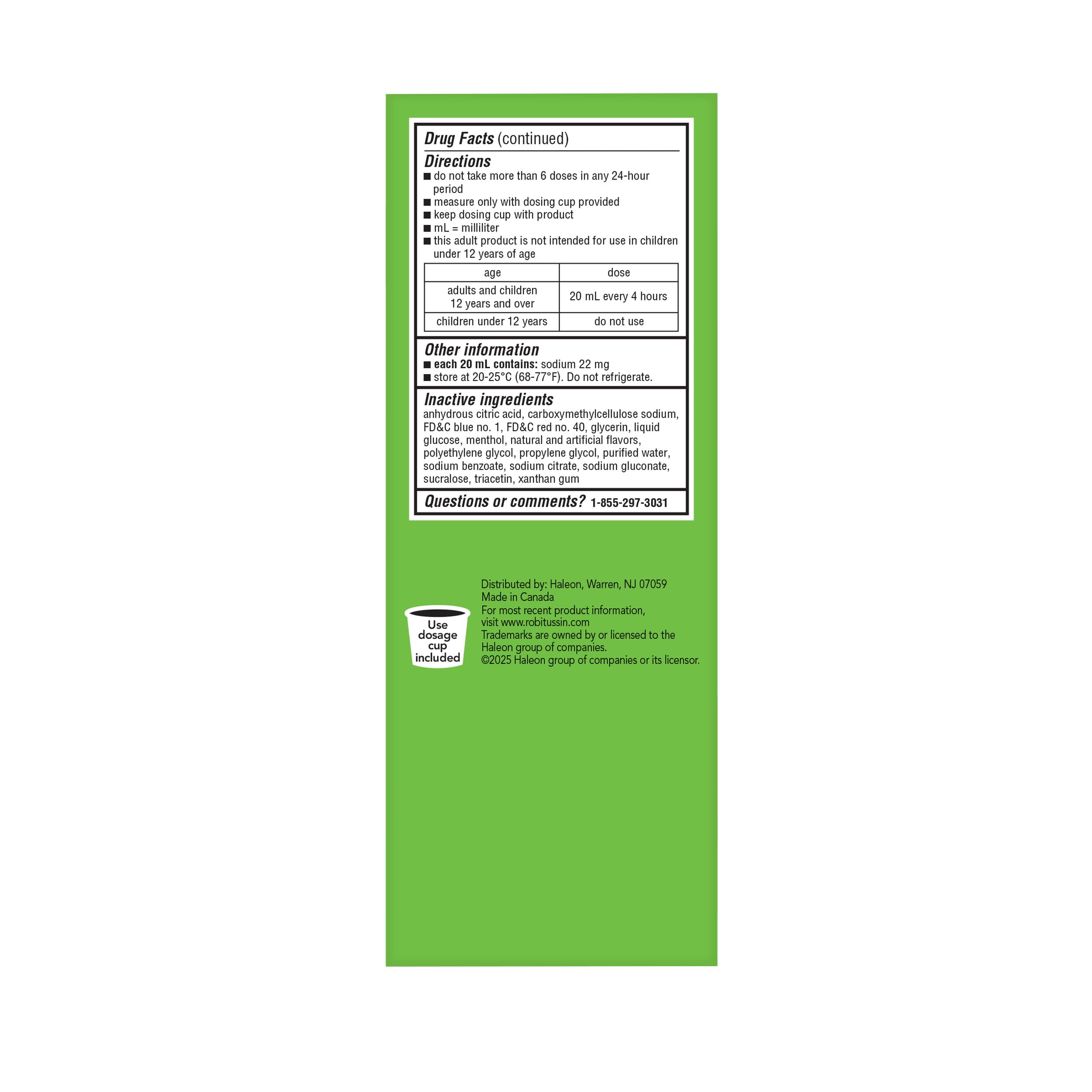 Robitussin DM Cough and Chest Congestion, Raspberry, 8 fl oz — Amazon image 9