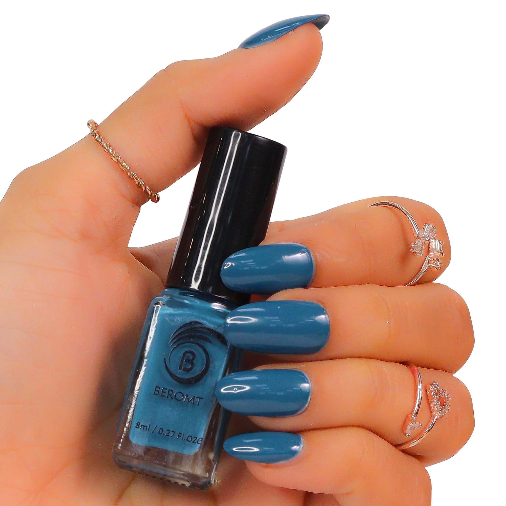 Solid Twist Gel Finish Nail Polish Pastel Sapphire - BNP7055-image-26