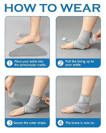 Ankle Support Brace, Ultra-Thin Adjustable Ankle Wrap
