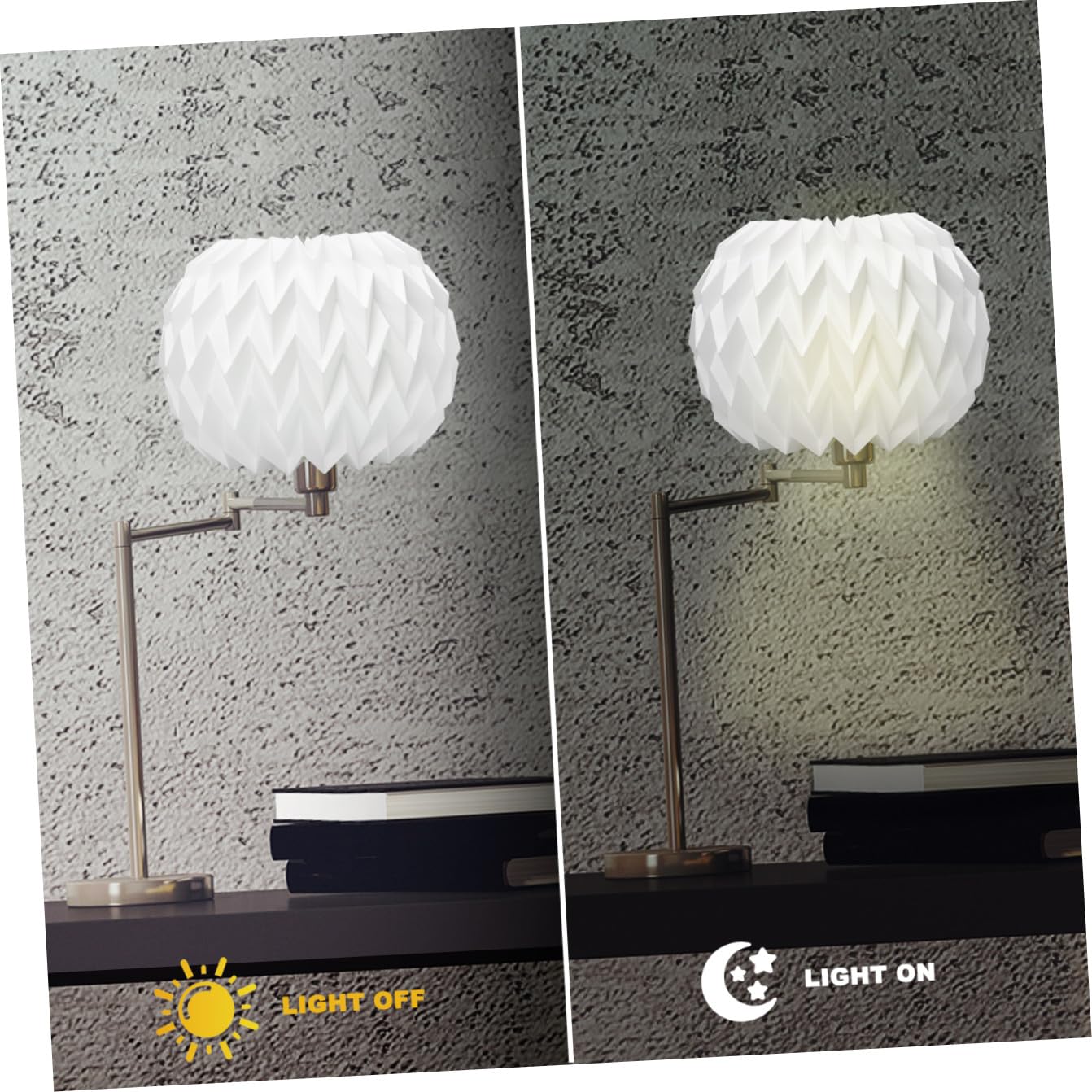 Lampada Sospensione Origami Pieghevole in Paralume Creativo per Bar Accessorio Decorativo Luci Resistente Odore
