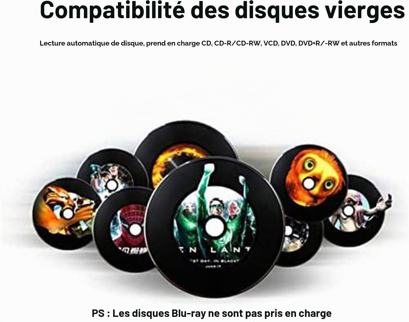 Lecteur DVD Portable, Lecteur DVD Externe USB 3.0 / USB-C avec Graveur CD/DVD HDMI 1080P pour Ordinateurs, Téléviseurs, Ordinateurs Portables,Picturesque234