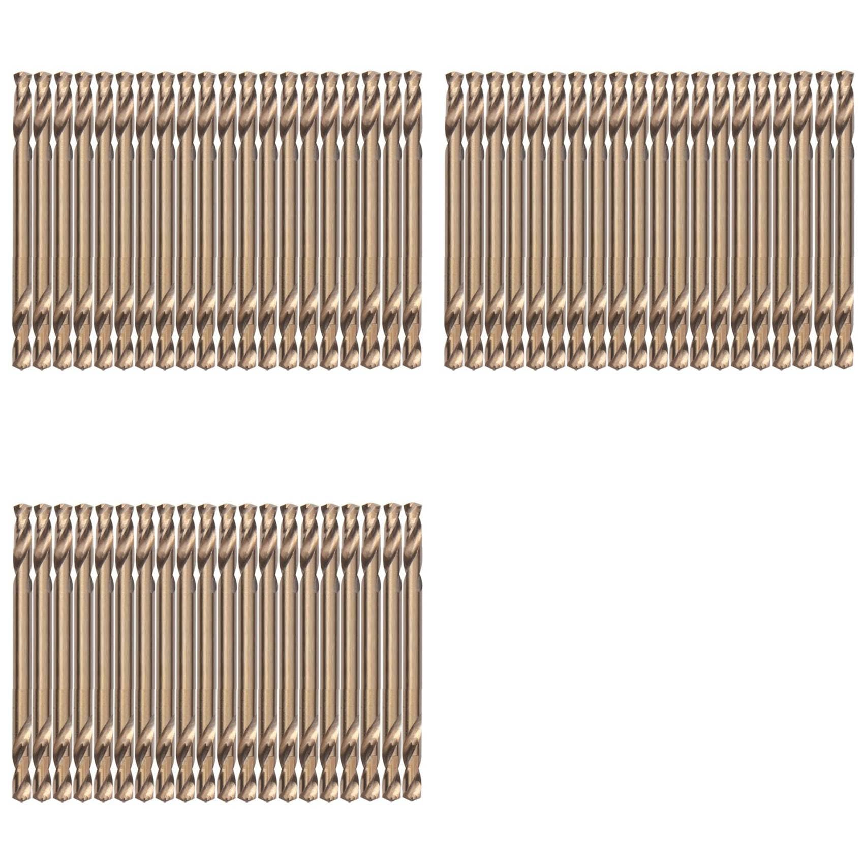 Ctrlzs Cobalt 3.2Mm Drill Bits(60Pcs),M35 Hssco High Speed Steel Double Ends Stubby Body Twist Drill Bit Set For Hardened Metal