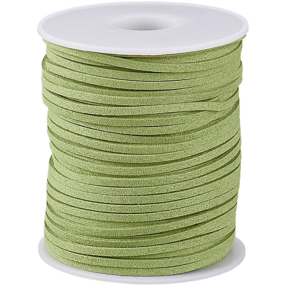 Cuerda de gamuza verde de 3 mm para diseñar atrapasueños y collares artesanales