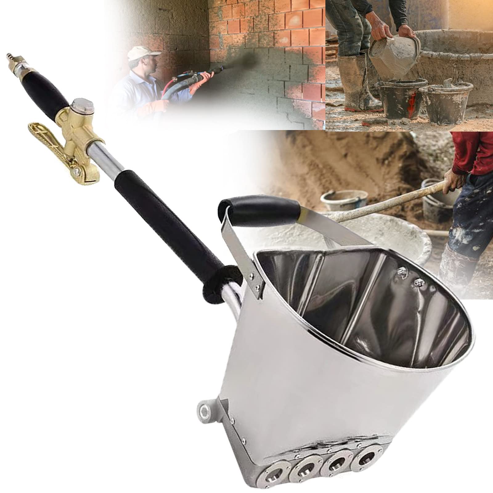 Spruzzatore per calcestruzzo Spruzzatore per intonaco per Stucco in Cemento, Pistola a spruzzo per Pittura, Strumento per la Pittura della Parete per la Decorazione Domestica con annaffiatoio in all