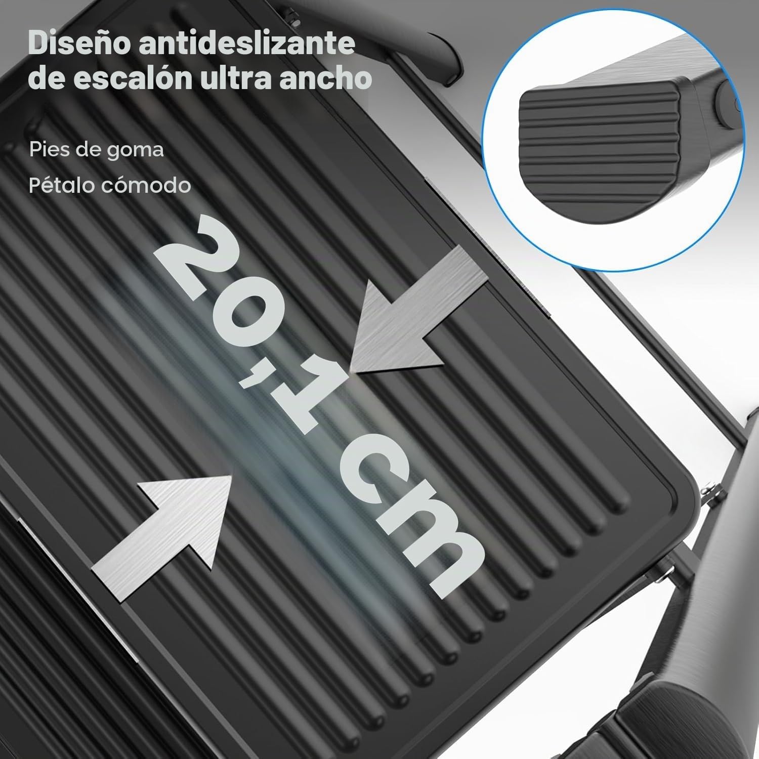 Escalera plegable de 2 peldaños para cocina, bricolaje y jardinería, escalera de acero resistente, capacidad de 150 kg con gran plataforma antideslizante, escalera portátil y fina, negra